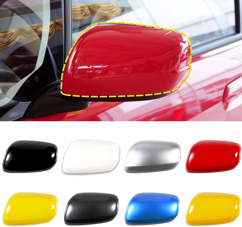 Goholy Car Door Side Rearview Mirror Cover Compatible With Honda Fit Jazz 2009 2010 2011 2012 2013 Housing Rearview Mirror Protective Cover Black Right Side - Image 1